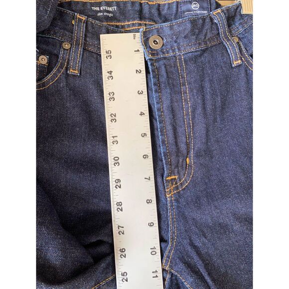 Adriano Goldschmied The Everett Slim Straight Dark Wash Jeans Size 36x32 - Picture 5 of 10